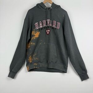 Champion Harvard University Hoodie – Men’s L / Unisex Fit – Distressed Gray